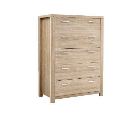 5 Chest of Drawers Tallboy Dresser Table Bedroom Storage Cabinet