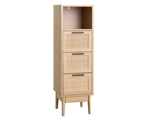 3 Chest of Drawers Rattan Furniture Cabinet Storage Side End Table Shelf