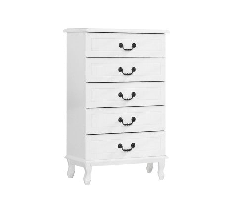 Chest of Drawers Tallboy Dresser Table Bedside Storage Cabinet Bedroom