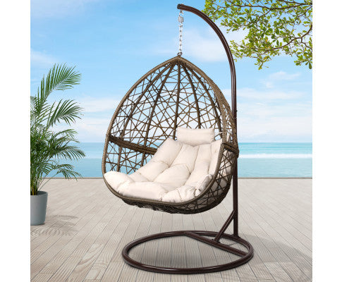 Outdoor Hanging Swing Chair - Brown