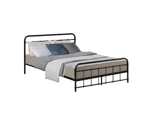 Metal Bed Frame - Double (Black)