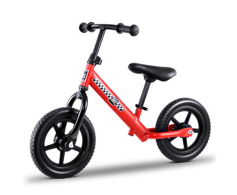 Kids Balance Bike Ride On Toys Push Bicycle Wheels Toddler Baby 12" Bikes Red