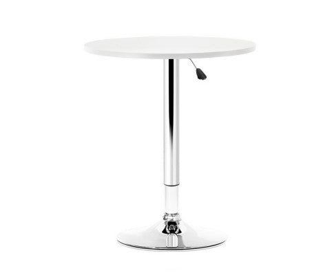 Bar Table Kitchen Tables Swivel Round Metal White