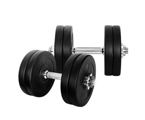 25kg Dumbbells Dumbbell Set Weight Plates Home Gym Fitness Exercise