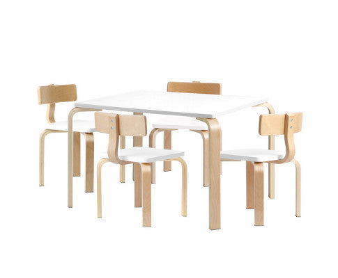 Kids Table Chair Set Desk 5PC Activity Dining Study Children Modern