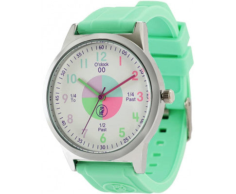 Analog Watches for Kids Telling Time Teaching Tool (Great for Boys and Girls Ages 5-15) - Light Green