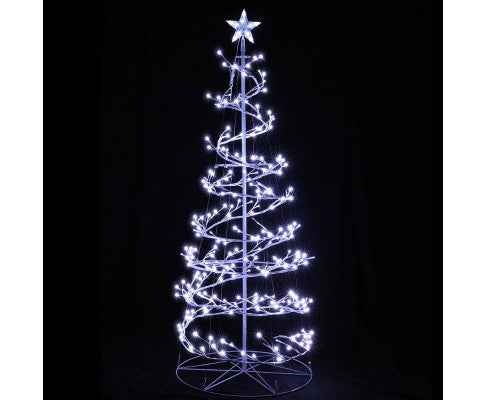 Christmas Tree 1.8M 320 LED Xmas Cold White Lights Optic Fibre