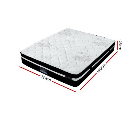 Double Mattress Size Extra Firm 7 Zone Pocket Spring Foam 28cm