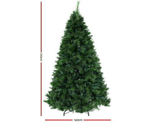 Christmas Tree 2.1M Xmas Trees Decorations Pine-Needle 1584 Tips