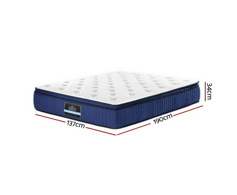 Euro Top Cool Gel Pocket Spring Mattress 34cm Thick Double