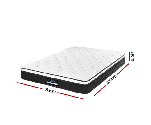 Euro Top Bonnell Spring Mattress 21cm Thick King