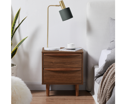 Walnut Bedside Table