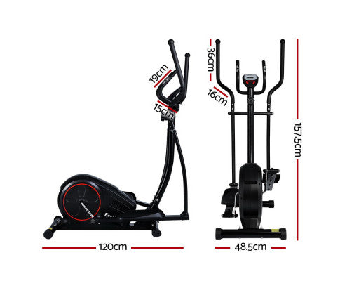 Elliptical Cross Trainer Exercise Bike Fitness Equipment Home Gym Black