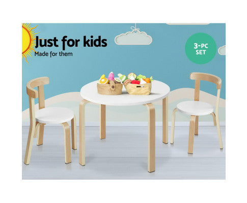 Kids Table Chair Set 3PC Desk Activity Study Play Children Modern