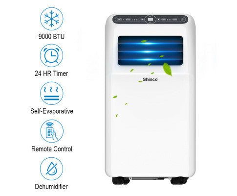 Shinco 2.6kw Portable Air Conditioner Remote