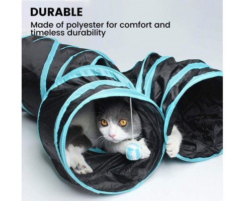 4 Holes Cat Tunnel (Blue)