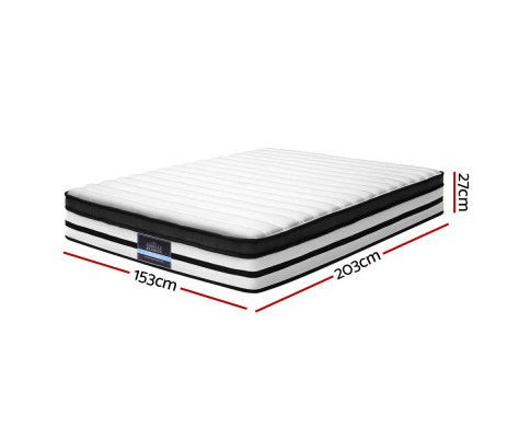 Euro Top Pocket Spring Mattress 27cm Thick Queen