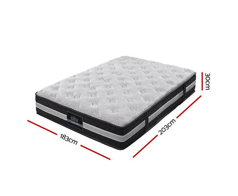 King Mattress Bed Size 7 Zone Pocket Spring Medium Firm Foam 30cm