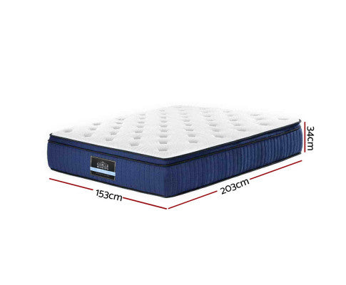 Euro Top Cool Gel Pocket Spring Mattress 34cm Thick Queen