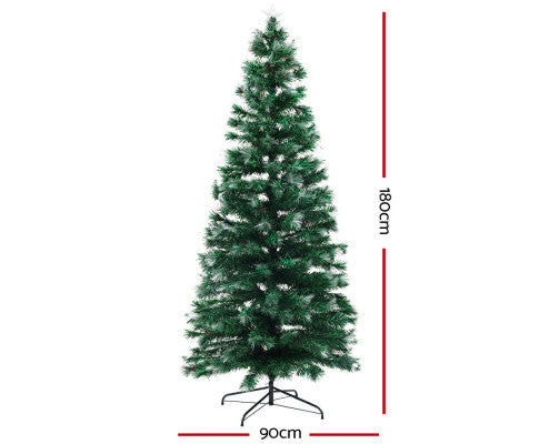 Christmas Tree 1.8M 6FT LED Xmas Multi Colour Lights Optic Fibre