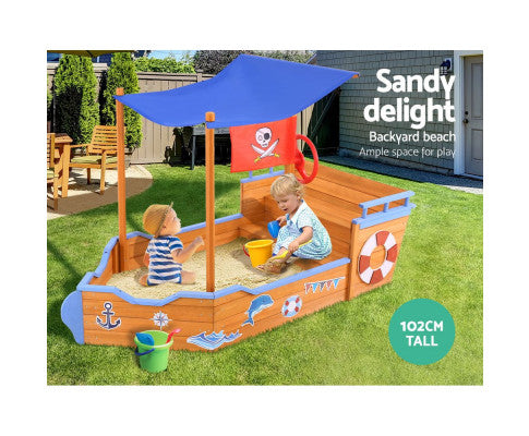 Boat Sand Pit With Canopy