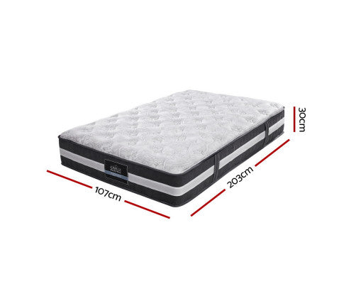 King Single Mattress Bed Size 7 Zone Pocket Spring Medium Firm Foam 30cm