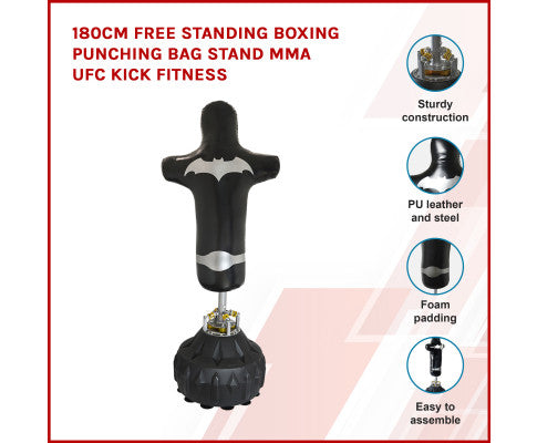 180cm Free Standing Boxing Punching Bag Stand MMA UFC Kick Fitness