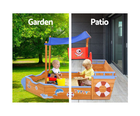 Boat Sand Pit With Canopy