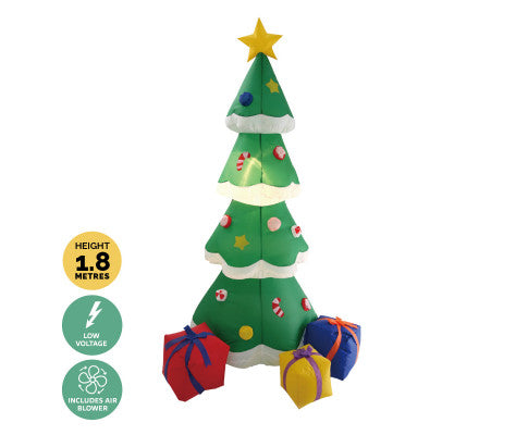 1.8m Self Inflatable LED Tree With Presents