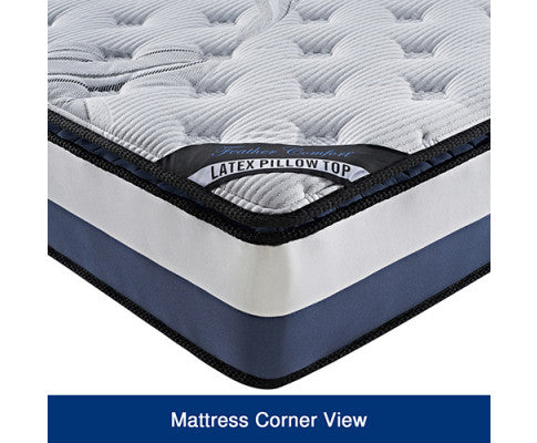 King Mattress Latex Pillow Top Pocket Spring Foam Medium Firm