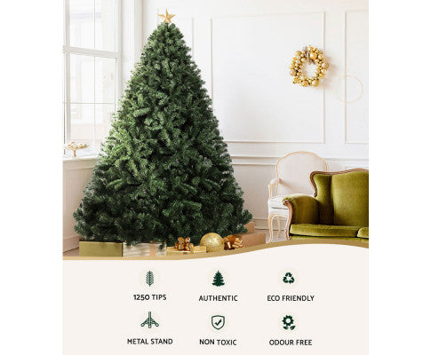 Christmas Tree 2.1M Xmas Trees Decorations Green 1250 Tips