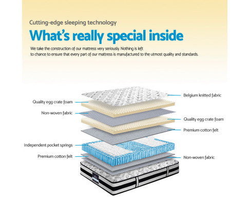 Tight Top Pocket Spring Mattress 24cm Thick Queen