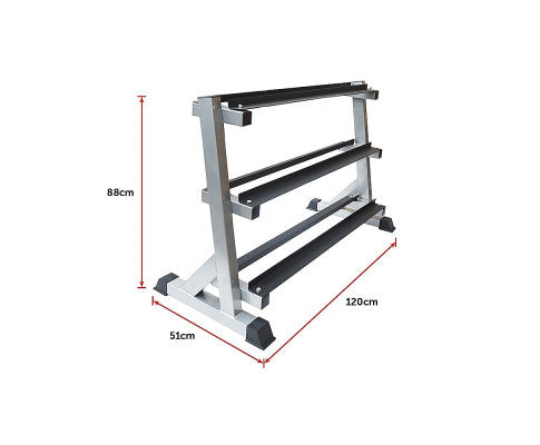 3 Tier Dumbbell Rack for Dumbbell Weights Storage