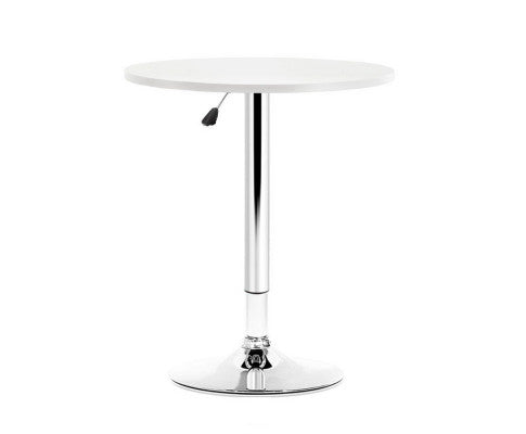 Bar Table Kitchen Tables Swivel Round Metal White