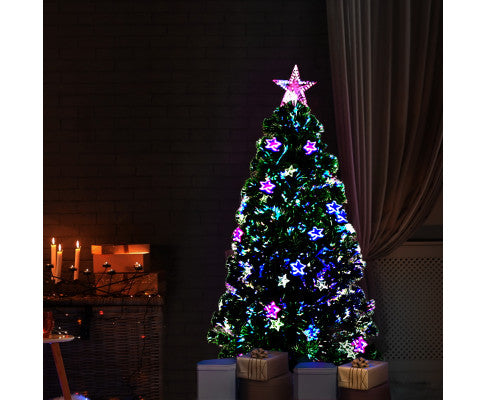 Christmas Tree 1.2M LED Xmas trees with Lights Multi Colour