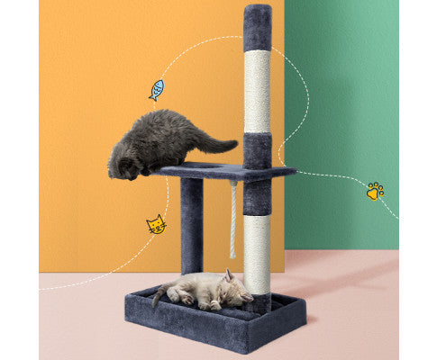 i.Pet Cat Tree Scratching Post Scratcher Tower Condo House Grey 102cm