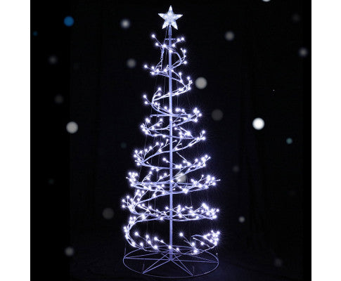 Christmas Tree 1.8M 320 LED Xmas Cold White Lights Optic Fibre