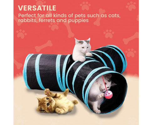 4 Holes Cat Tunnel (Blue)