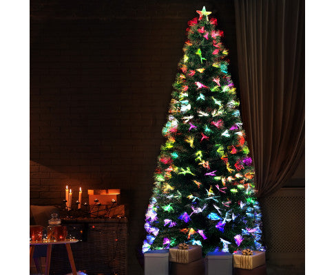 Christmas Tree 1.8M 6FT LED Xmas Multi Colour Lights Optic Fibre