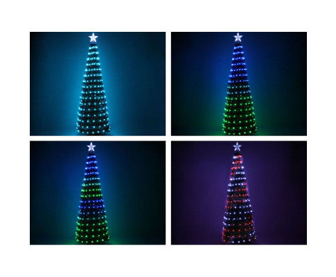 Christmas Tree 1.8M 298 LED Xmas Multi Colour Lights Optic Fibre