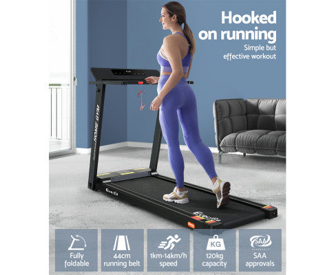 Treadmill Electric Fully Foldable Home Gym Exercise Fitness Black