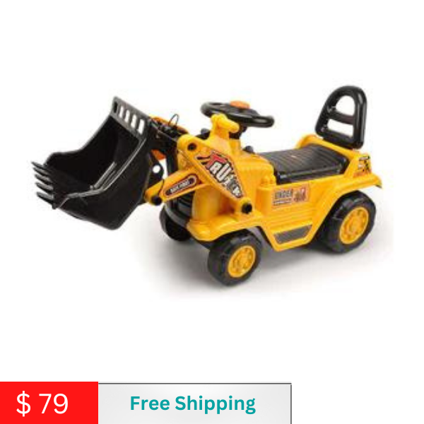 Kids Ride On Bulldozer - Yellow